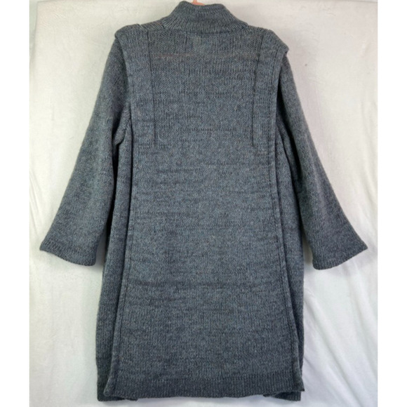 Bonnie Lee Leroy Button Up Cardigan Womens 40 Gray Knit Mohair Wool Nylon Blend - Picture 3 of 9